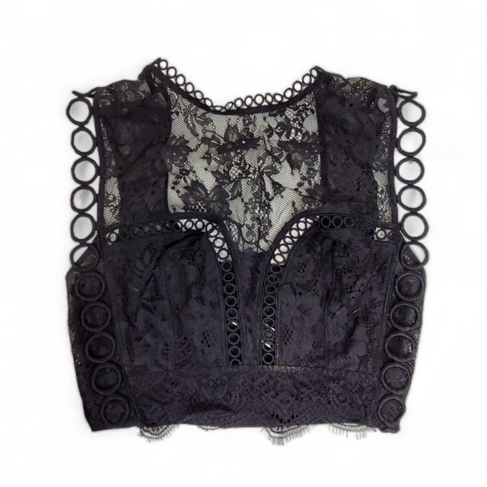 Victoria's Secret Dream Angels black lace crop top bralette